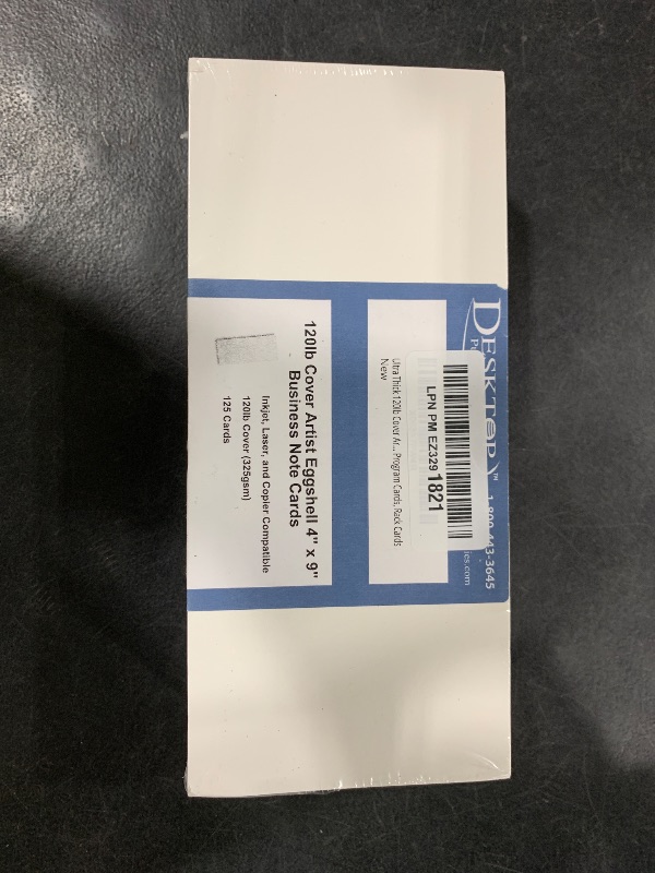 Photo 1 of Ultra Thick 120lb Cover Artist Eggshell 4" x 9" Business Note Cards - 125 Thick Blank Cards with Premium Texture for Menu Cards, Program Cards, Rack Cards