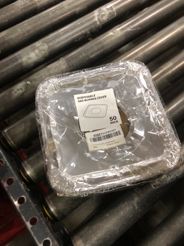 Photo 1 of COZZIVITA 50pc Aluminum Gas Stove Burner Covers -Thicker Foil Square Burner Liners - Disposable Gas Range Protectors, 50 Pack?Outer diameter: 8.5 x 8.5 inch?