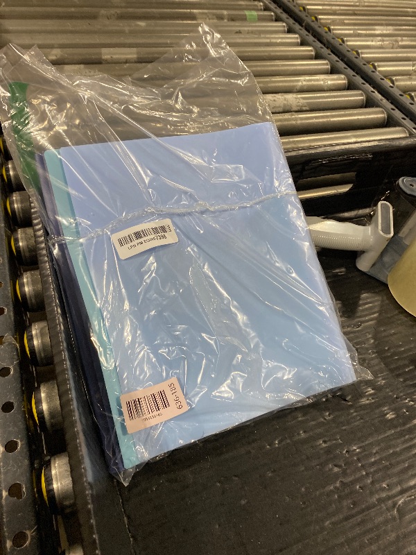 Photo 1 of Mr. Pen- Plastic Folders with Pockets and Prongs, 5 Pack, Letter Size, Blue Shades, Flexible Plastic Folders with Prongs