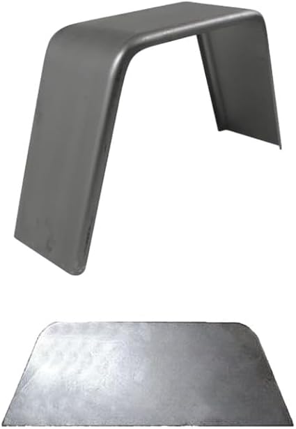 Photo 1 of Smooth Steel Flat Top Fender - 34"L x 10"W x 17"H | Durable 16 Gauge with Fender Back for Enhanced Trailer Protection and Style
