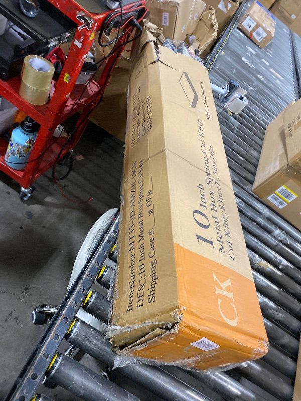 Photo 1 of MAF Cal King Size King Box Spring, 10 Inch High Profile Box Spring Cal King 3500 lbs Black Heavy Duty Metal Mattress Foundation with Easy Clean Fabric Cover, Easy Assembly