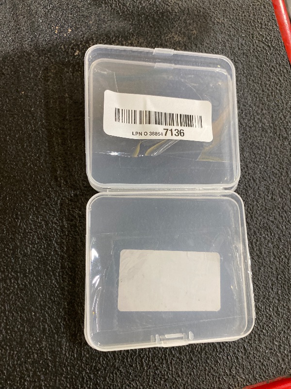 Photo 1 of Paialco Clear Plastic Flat Rectangle Storage Box for Beads and Tools, 3 Inches