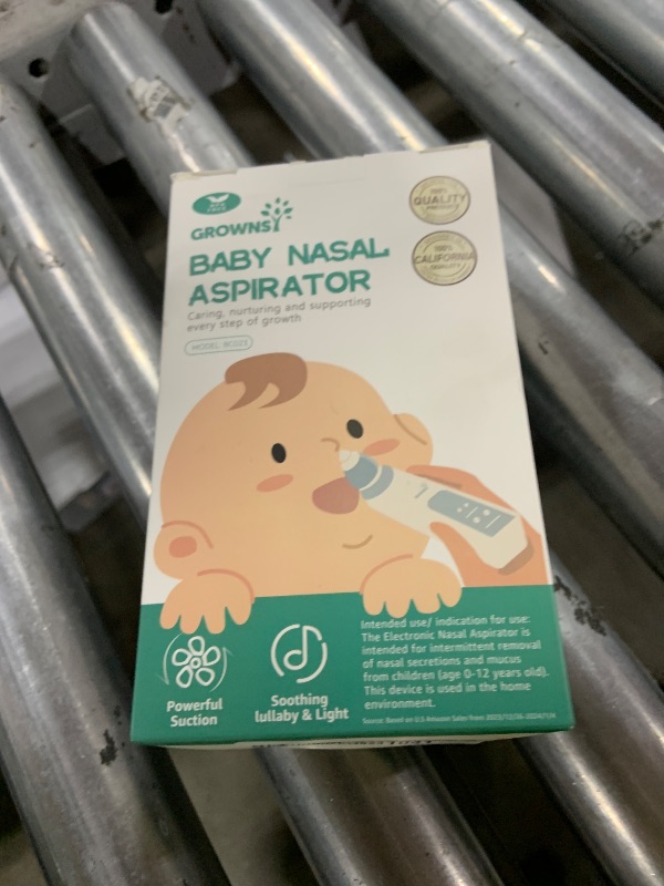 Photo 1 of GROWNSY Nasal Aspirator for Baby, Electric Baby Nose Sucker with Larger Suction Chamber and More Powerful Suction, Automatic Nose Cleaner with Music and Light Soothing Function