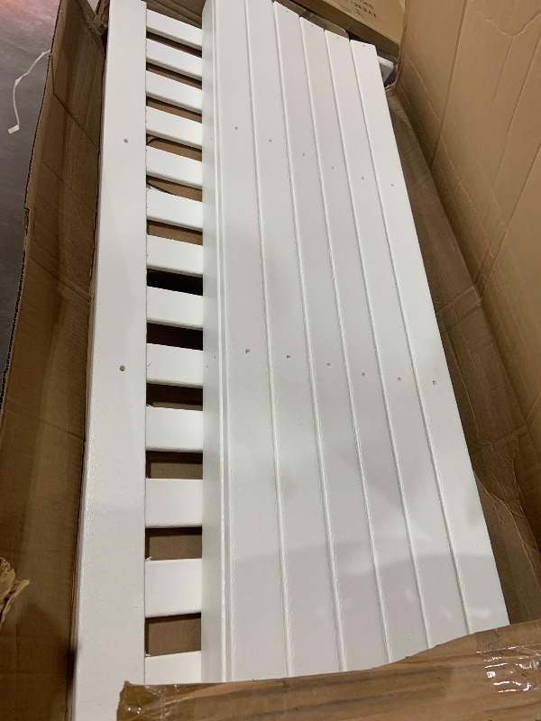 Photo 1 of White Plastic Garden Bench in White by Lakeview Outdoor Design