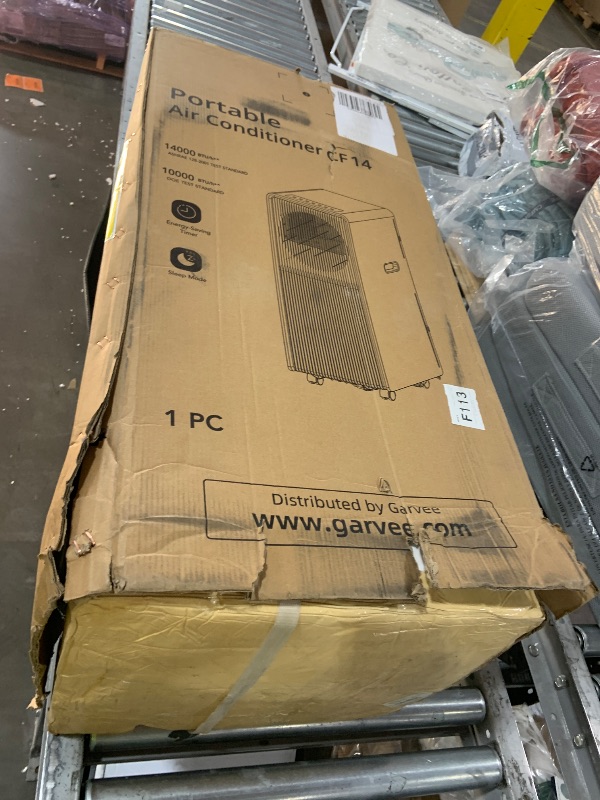 Photo 1 of 14,000 BTU Air Conditioner Portable, 3-in-1 Room Standing Air Conditioners with Remote Control, Fast Cools 750 Sq.Ft. for Indoor Room, Dorms - Gray
