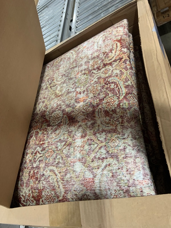 Photo 1 of Loloi Layla Collection LAY-11 Cinnamon/Sage 9'-0" x 12'-0" .13" Thick Area Rug, Soft, Durable, Vintage Inspired, Distressed, Low Pile, Non-Shedding, Easy Clean, Printed, Living Room Rug