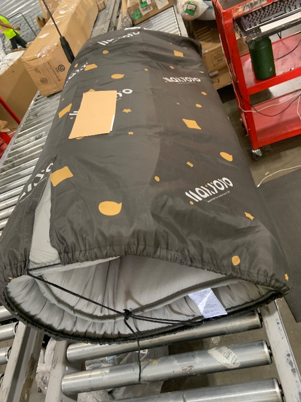Photo 1 of MAXYOYO Japanese Floor Mattress Futon Mattress, 4" Thicken Tatami Mat Sleeping Pad Foldable Roll Up Mat Boys Girls Dormitory Pad Kids Floor Lounger Pillow Bed, Charcoal Grey, Full Size