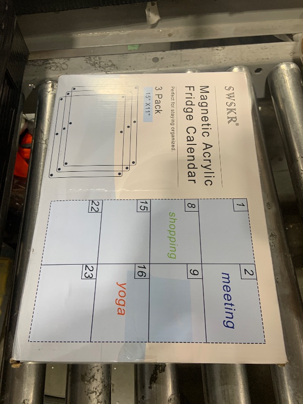 Photo 1 of Magnetic Acrylic Calendar for Fridge,3 Pack 12"x16" Clear Fridge Calendar Dry Erase Planning Boards Set Includes 6 Colorful Highlight Markers,Magnetic Pen Holder and Erase Towel