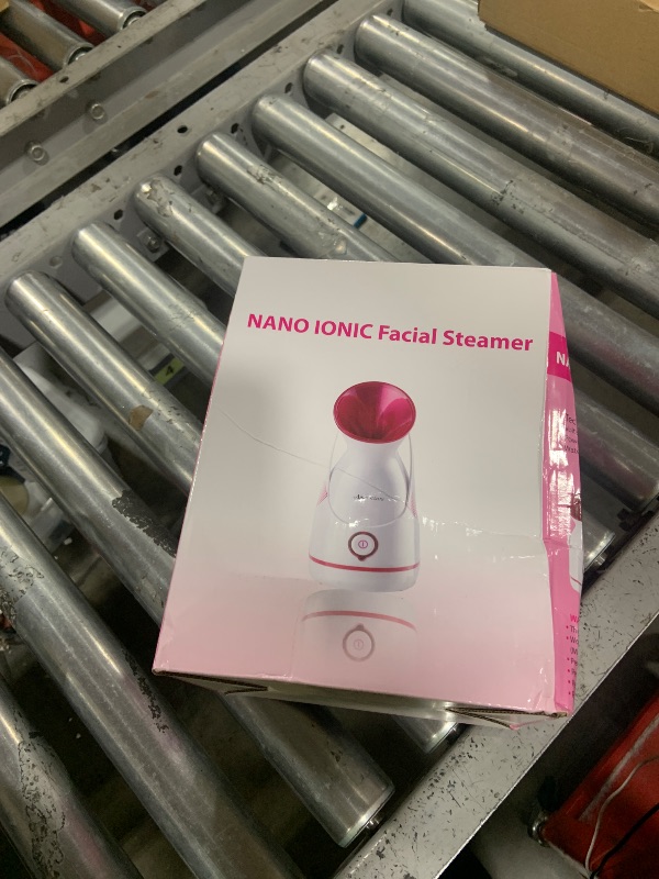 Photo 1 of Amconsure Facial Steamer - Nano Ionic Face Steamer Warm Mist Steamer for Home Sauna SPA, Humidifier for Face Steamer for Deep Cleaning Unclogs Pores Sinuses - Bonus 5 Piece Stainless Steel Skin Kit