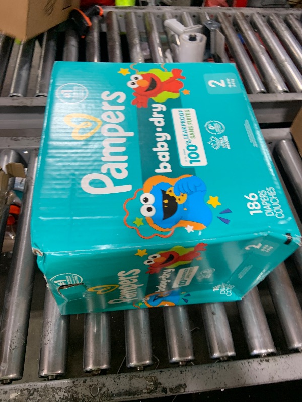 Photo 1 of Pampers Diapers - Baby Dry - Size 2, 186 Count, Absorbent Disposable Infant Diaper (Packaging May Vary)
