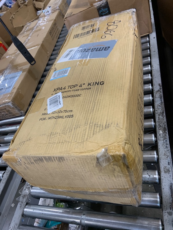 Photo 1 of King Mattress Topper 4 Inch Memory Foam Mattress Topper with Gel Infusion, Cooling Mattress Pad in a Box, CertiPUR-US Certified, 76”x80”, Blue