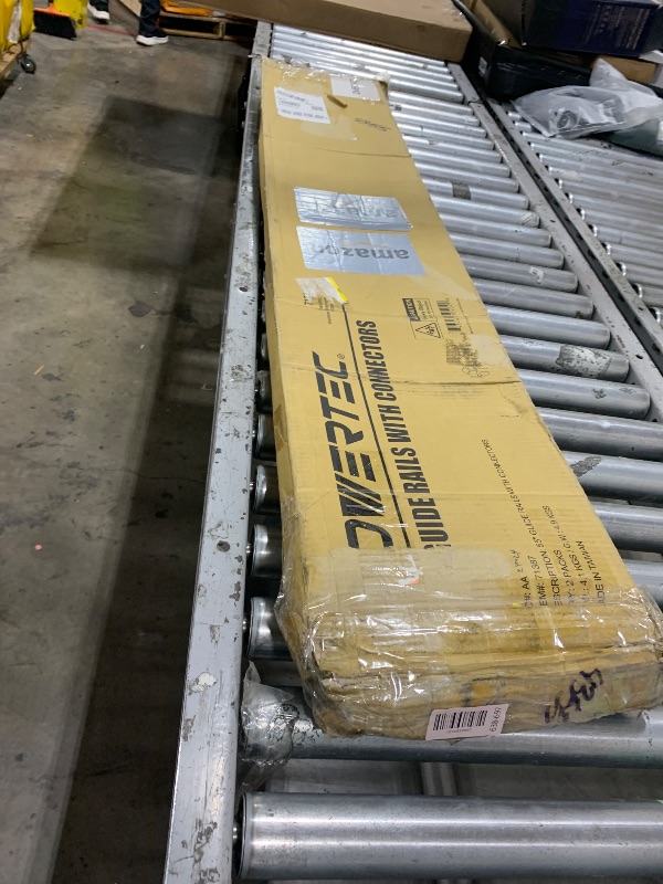 Photo 1 of POWERTEC 71387 110" Track Saw Guide Rail Joining Set for Makita or Festool Track Saws Includes 2x55" Extruded Guide Rails and (2) Guide Rail Connectors for Woodworking Projects