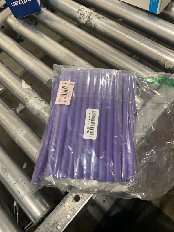 Photo 1 of Syhood 30 Pcs Flexible Curling Rods 9.45 Twist Foam Rollers Soft Foam No Heat Hair Rods Rollers and 1 Steel Pintail Comb Rat Tail Comb for Women Long Short Hair(Purple,9.45 x 0.55 Inch)
