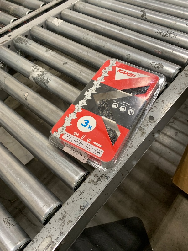 Photo 1 of KAKEI 16 Inch Chainsaw Chain 3/8" LP Pitch .050" Gauge 56 Drive Links Fits Craftsman, Poulan, Ryobi, Echo, Greenworks and More- S56 (3 Chains)