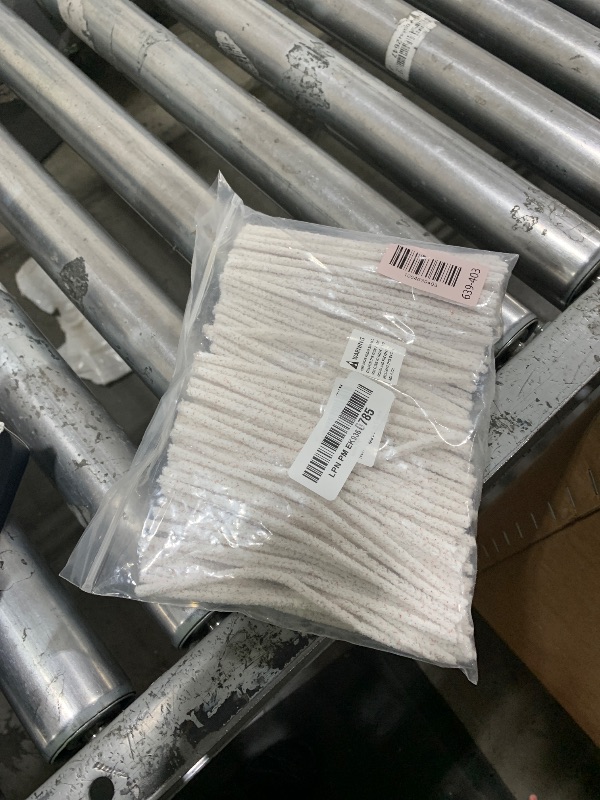 Photo 1 of (200) Lova  Cleaners Bulk (Hard Bristle) Easily Cleans, Glass Pipe Cleaner for Cleaning, Glass Pipes, Pipecleaners, Chenille Stems, (6 Inchs), 100% Cotton, Steel Wire, White1054639403