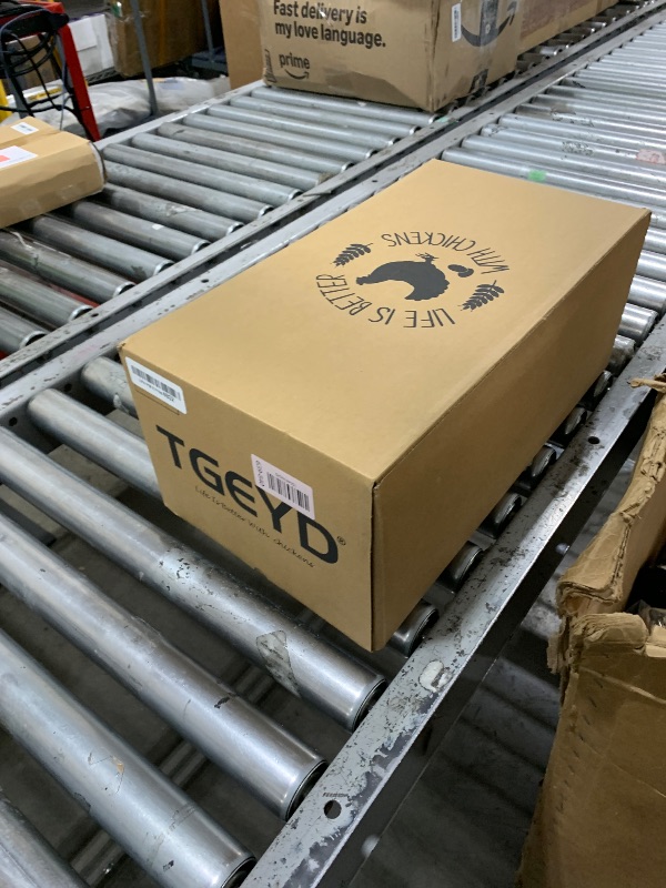 Photo 1 of ?Tgeyd Chicken Feeder and Chicken Waterer Set (3 Gallon/26 Pounds) - Hanging Automatic Chicken Feeder No Waste - Chicken Coop Accessories - Poultry Waterer