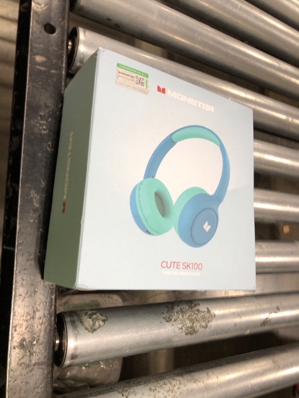 Photo 1 of Monster Cute SK100 Kids Bluetooth Headphones, 85/94dB Safe Volume Limited, 60 Hours Playtime, Bluetooth 6.0, On-Ear Toddler Headsets with Built-in Mic, Lightweight Wireless Headphones for Kids, Blue