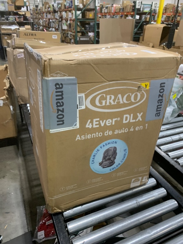 Photo 1 of Graco 4Ever DLX 4-in-1 Car Seat, Charlie | Infant to Toddler Car Seat, with 10 Years of Use | Rear-Facing, Forward-Facing and Booster Modes | Safe, Comfortable and Convenient