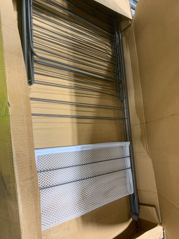 Photo 1 of Minky Homecare Premium SureGrip Multidryer Indoor and Outdoor Clothes Drying Rack, Lightly Textured Non Slip Rungs, 82 Ft. of Drying Space, Gunmetal Gray