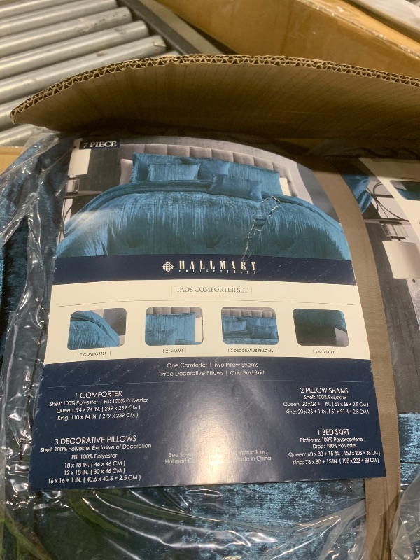 Photo 1 of Riverbrook Home Turin Comforter Set, Queen, Blue, 7-Piece Set