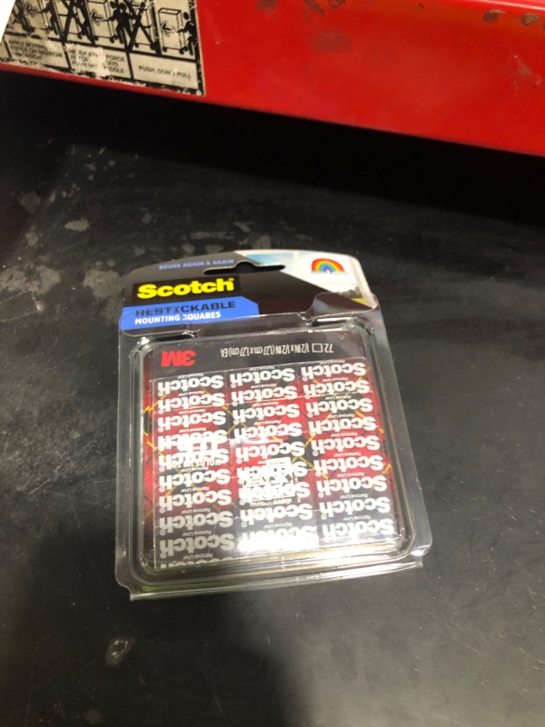 Photo 1 of Scotch Restickable Squares, 0.5"x0.5", 72 Count, Clear Double-Sided Mounting Pre-Cut Squares, Remove Cleanly, Photo-Safe Adhesive, Mess-Free Application (R103)