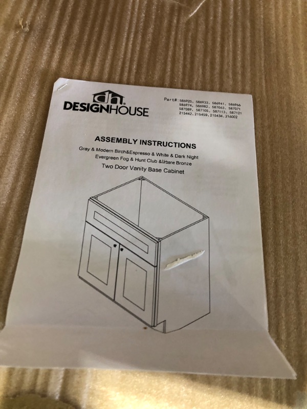 Photo 1 of Design House Brookings 30 Inch Bathroom Vanity, Solid Wood, Ready to Assemble, Birch, 587121
