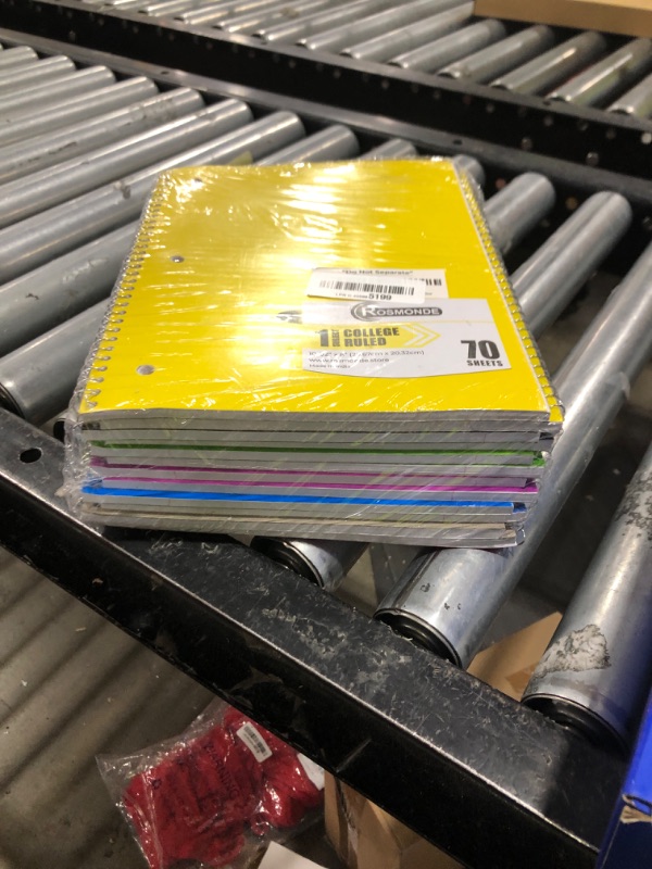 Photo 1 of Rosmonde Spiral Notebook, 12 Pack, 1 Subject, College Ruled, 70 Sheets, 8 x 10-1/2", 3 Hole Punched, Bulk College Ruled Spiral Notebook for School, Single Subject Spiral Notebook Bulk, Assorted Colors