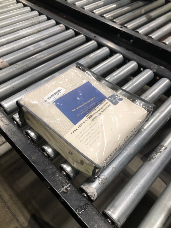 Photo 1 of 100% Blackout Shield Linen Blackout Curtains for Bedroom 84 Inches Long, Back Tab/Rod Pocket Living Room Drapes, Thermal Insulated Blackout Curtains 2 Panels Set, 50" W x 84" L, Cream