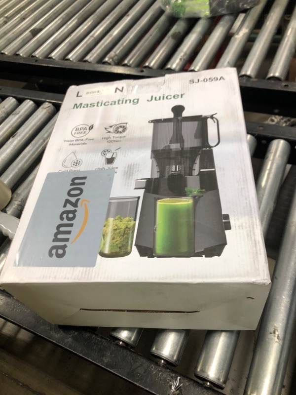Photo 1 of Cold Press Juicer, 5.3" Wide Feed Chute Juice Extractor Machine with 400W, High Juice Yield, Slow Masticating Juicer for Whole Vegetables & Fruits, Deep Grey