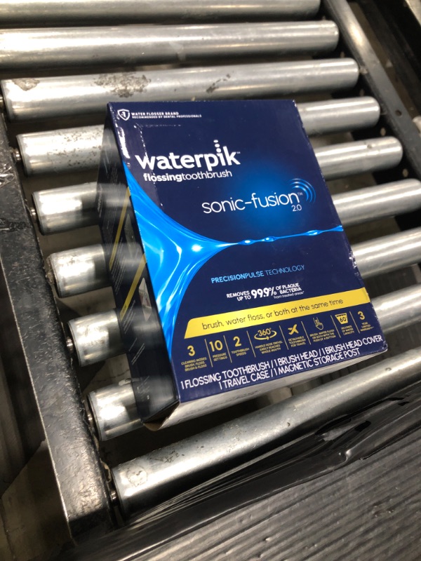 Photo 1 of Waterpik Sonic-Fusion 2.0 Professional Flossing Electric Toothbrush with Water Flosser Combo In One, White SF-04, Packaging May Vary
