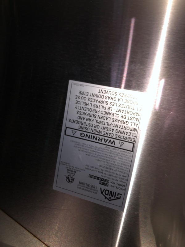 Photo 1 of SINDA 54 Inch Built-In/Insert Range Hood, 4-Speed 1260 CFM, Stainless Steel Under Cabinet Range Hood Kitchen Vent Hood with Liner and Internal Motor, 8" Duct, Adjustable Lights, Baffle Filter
