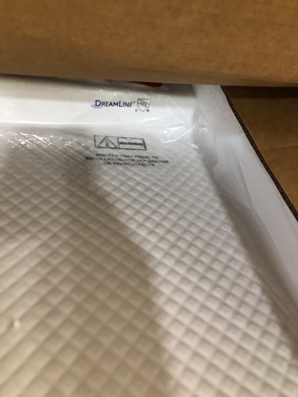 Photo 1 of DreamLine SlimLine 36 in. D x 60 in. W x 2 3/4 in. H Center Drain Single Threshold Shower Base in White, DLT-1136600