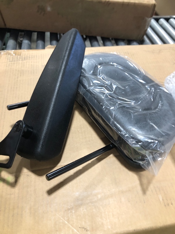 Photo 1 of elfinrm Suspension Seat Adjustable Backrest Headrest Armrest Replacement for Tractor Forklift Excavator Skid Loader