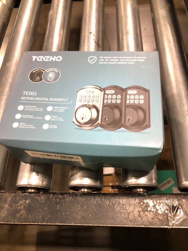 Photo 1 of TEEHO TE001 Keyless Entry Door Lock with Keypad - Smart Deadbolt Lock for Front Door with 2 Keys - Auto Lock - Easy Installation - Oil-Rubbed Bronze