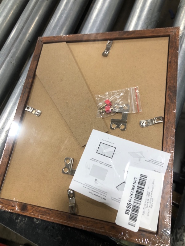 Photo 1 of QOTIB 8x10 Picture Frame with 6x8 Mat Deep Brown, Display 6x8 with Mat or 8x10 Without Mat, Wood 8 by 10 Photo Frame, 8 x 10 Frame for Wall Hanging and Tabletop Display, Deep Brown