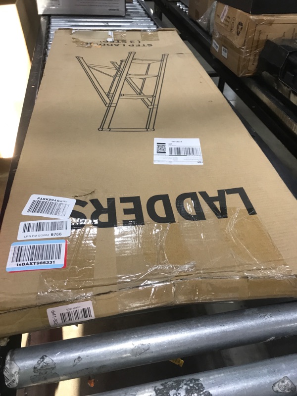 Photo 1 of HillhutApex 3 Step Foldable Aluminum Step Ladder with Handgrip, Anti-Slip Pedal, 330 lbs Capacity, Lightweight & Portable for Home, Kitchen, Office, Garage (Gold)