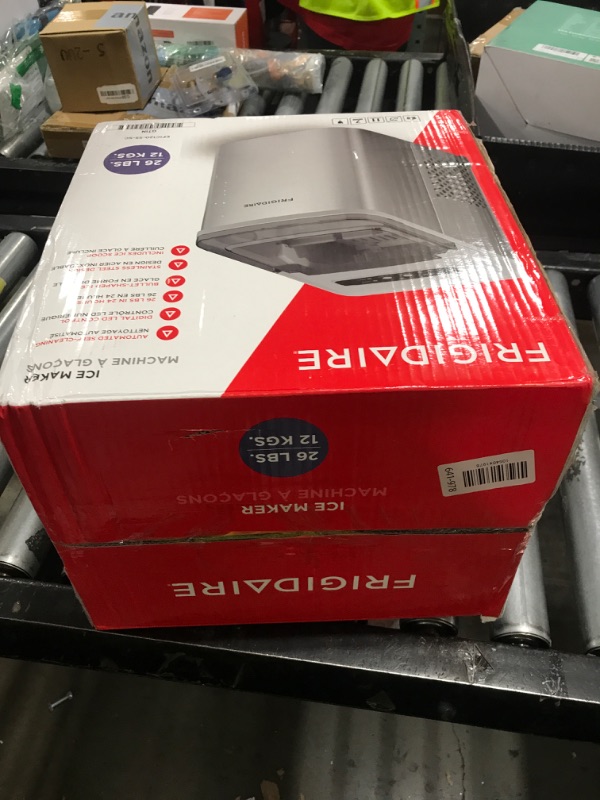 Photo 1 of Frigidaire 26 Lbs per Day Portable Compact Maker, Ice Making Machine, Stainless, Medium