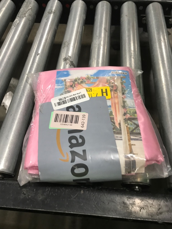 Photo 1 of 10 x 7 Feet Pink Backdrop Curtain for Partie, Background Curtains for Photoshoot, Birthday, Wedding, Halloween, Thanksgiving, Christmas, New Year Party Decorations 5Ft x 7Ft, 2 Panels