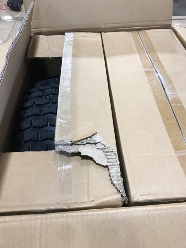 Photo 1 of 2PCS 20x8.00-8 Rear Tire and Wheel Assemblies, 3/4" Borehole, 3.5" Offset Hub and 3/16" Keyway, 4 Ply Tubeless Tire Compatible with Riding Lawn Mowers