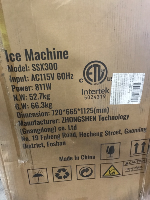 Photo 1 of VEVOR Commercial Ice Maker, 330lbs/24H, Ice Maker Machine, 126 Ice Cubes in 12-15 Minutes, Freestanding Cabinet Ice Maker with 88lbs Storage Capacity LED Digital Display, for Bar Home Restaurant
