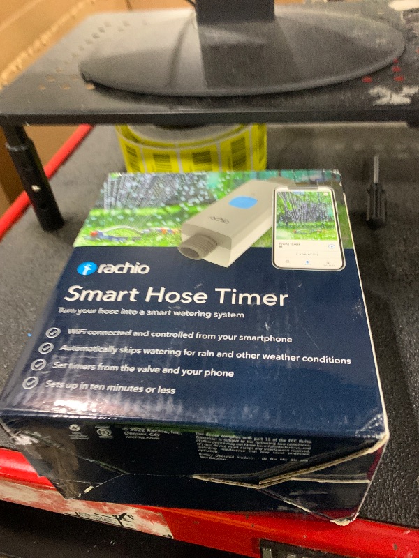 Photo 1 of Rachio Smart Hose Timer (1 Valve + 1 WiFi Hub) – App-Controlled Outdoor Faucet Timer, Quick Install & Scheduling, Expandable System