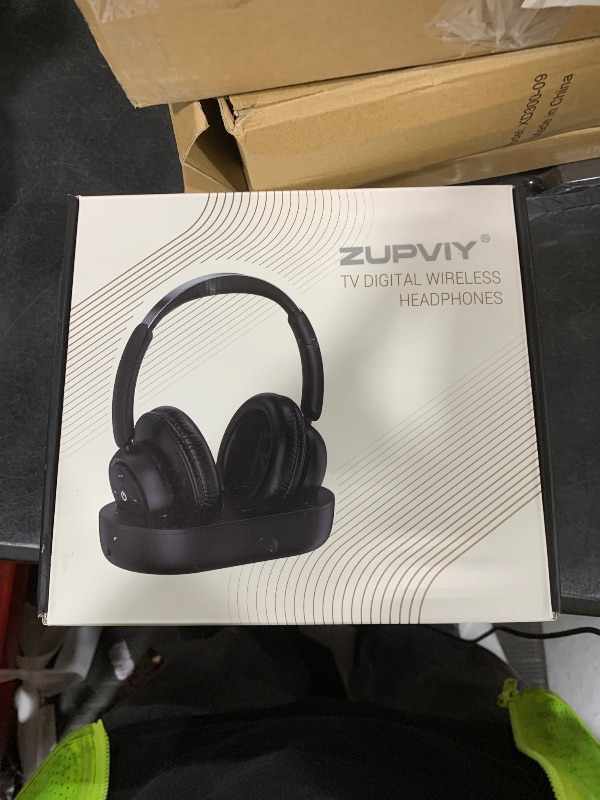 Photo 1 of ZUPVIY Wireless Headphones for TV Watching, TV Headphones Wireless for Seniors with Transmitter Charging Base, Support Optical,AUX,RCA and USB, High Volume No Audio Delay, Plug and Play, Black