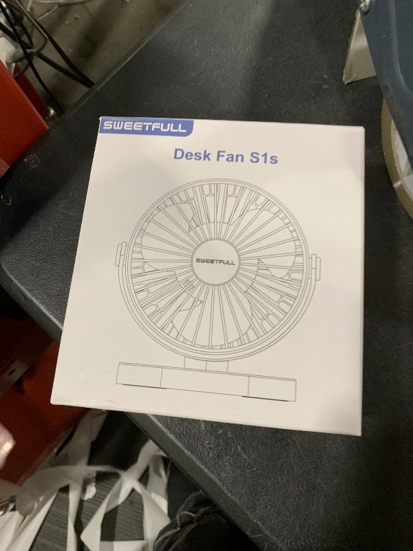 Photo 1 of SWEETFULL USB Desk Fan Small Quiet - 3 Speeds Mini Personal Portable Fan 360° Rotation Adjustable, 5.5 Inch Office Table Cooling Gadgets on Desktop (Black)