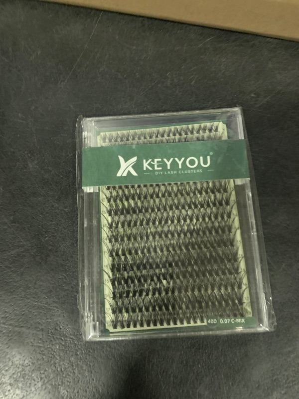 Photo 1 of Lash Clusters 300pcs Individual Lashes 40D 0.07C Curl 9-18MIX DIY Eyelash Extension KEYYOU Large Tray Volume Soft&Natural Cluster Lashes(40D-0.07C,9-18MIX?