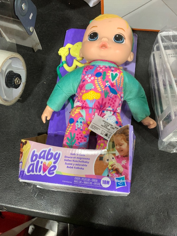 Photo 1 of Baby Alive Soft ‘n Cute Doll, Blonde Hair, 11-Inch First Baby Dolls, Washable Soft Toys for Toddlers, Easter Gifts for Kids, 18 Months+