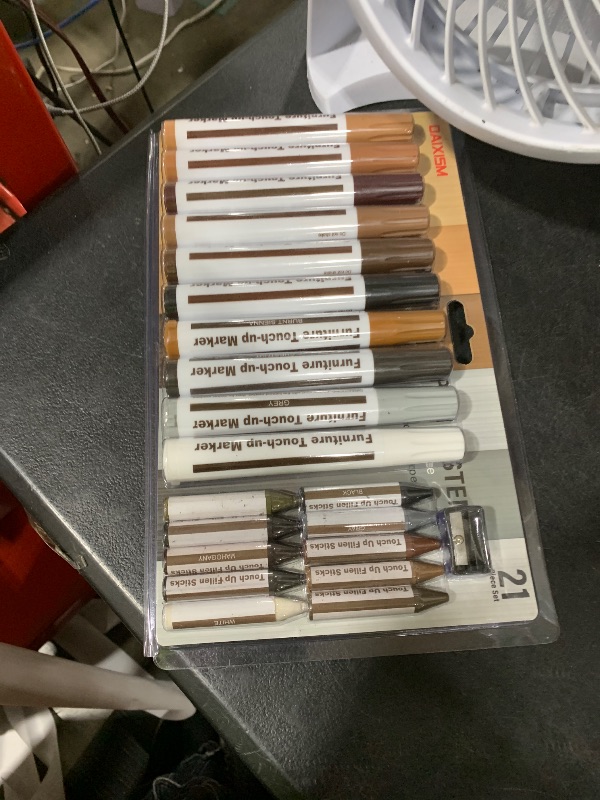 Photo 1 of DAIXISM Furniture Repair Kit Wood Markers Wax Sticks, for Stains, Scratches, Wood Floors, Tables, Desks, Carpenters, Bedposts, Touch Ups, and Cover Ups (21)