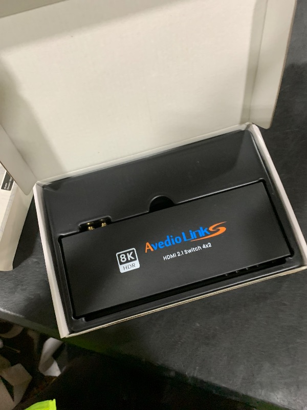 Photo 1 of 4x2 HDMI 2.1 Matrix Switch, 8K@60Hz, 4K@120Hz HDMI Switch 4 in 2 Out Support HDR10, HDCP 2.3, 4 Input 2 Output Splitter with ARC, Optical & Analog Audio Extractor, Auto-Scaling, IR Remote Control