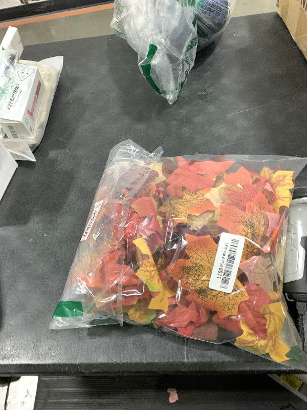 Photo 1 of Winlyn 4 Pcs Artificial Maple Leaves and Berries Candle Rings Fall Candle Holders Small Candle Wreath Rings 11" Wide for Farmhouse Fall Thanksgiving Halloween Wedding Centerpiece Table Door Décor