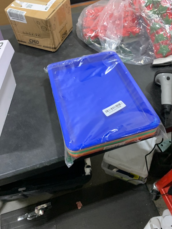 Photo 1 of 10 Pack Large Size Plastic Art Trays,5 Colors Arts and Crafts Organizer Tray,Kids Serving Tray for DIY Projects,Painting,Beads