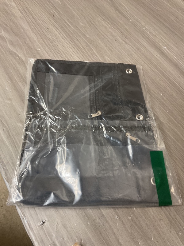 Photo 1 of YoeeJob 1 Pack 1 Inch Expandable Zipper Pencil Pouches with Clear Window for 3 Ring Binder, Suitable for School & Office (Black)